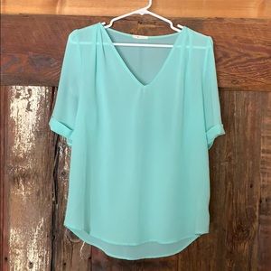 Sheer turquoise Shirt